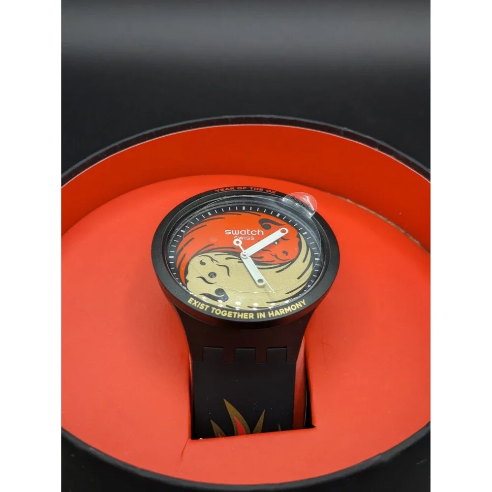 New Swatch Big Bold SO27Z109 Ox Rocks 2021 Chinese New Year Special 2021 47MM